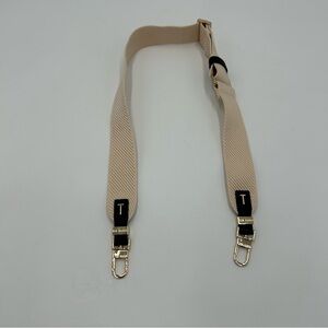 Ted Baker Wylow Cream Logo Webbing Crossbody Bag Strap Gold Hardware Replacement
